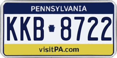 PA license plate KKB8722