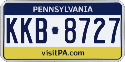 PA license plate KKB8727