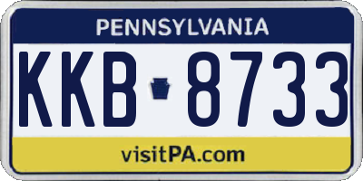 PA license plate KKB8733