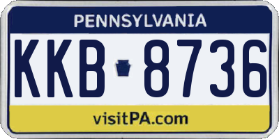 PA license plate KKB8736