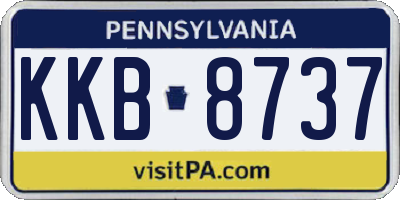 PA license plate KKB8737