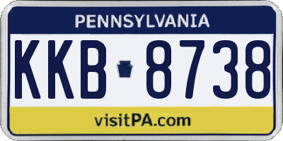 PA license plate KKB8738