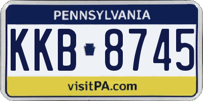 PA license plate KKB8745