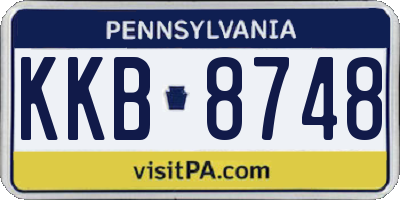 PA license plate KKB8748