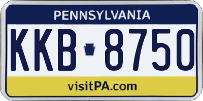 PA license plate KKB8750