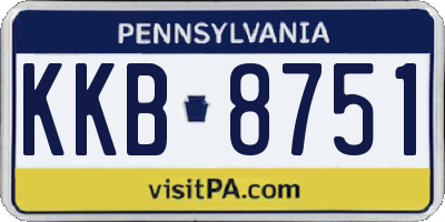 PA license plate KKB8751