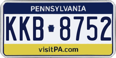 PA license plate KKB8752