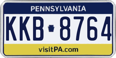PA license plate KKB8764
