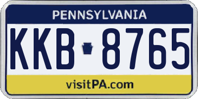 PA license plate KKB8765