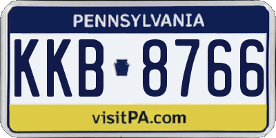 PA license plate KKB8766