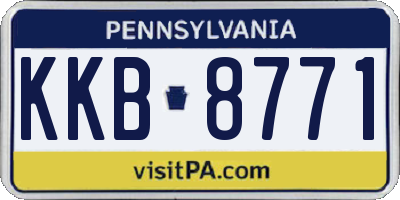 PA license plate KKB8771