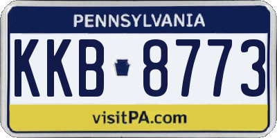 PA license plate KKB8773