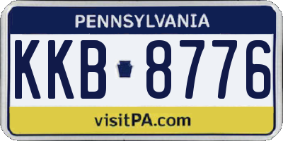 PA license plate KKB8776