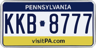 PA license plate KKB8777