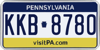 PA license plate KKB8780