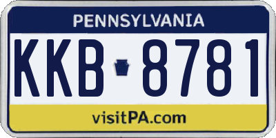 PA license plate KKB8781