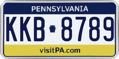 PA license plate KKB8789