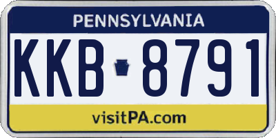 PA license plate KKB8791