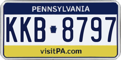 PA license plate KKB8797