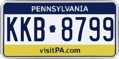 PA license plate KKB8799