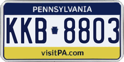 PA license plate KKB8803