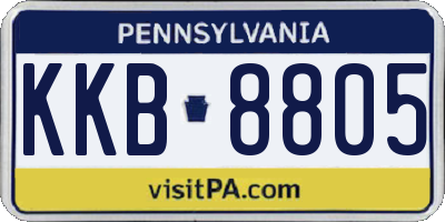 PA license plate KKB8805