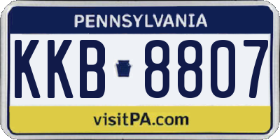 PA license plate KKB8807