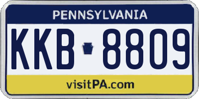 PA license plate KKB8809