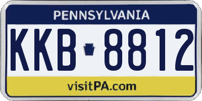 PA license plate KKB8812
