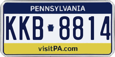 PA license plate KKB8814