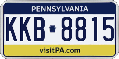 PA license plate KKB8815