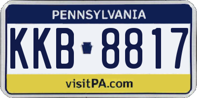 PA license plate KKB8817