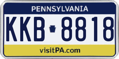 PA license plate KKB8818