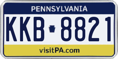 PA license plate KKB8821