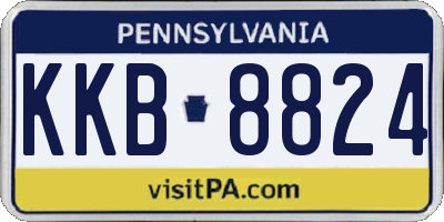 PA license plate KKB8824