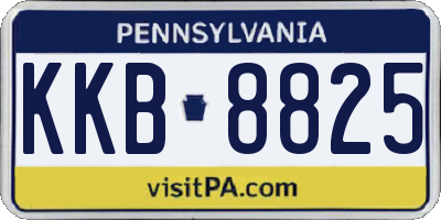 PA license plate KKB8825