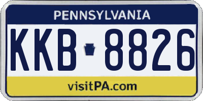 PA license plate KKB8826