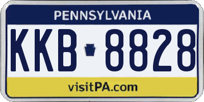 PA license plate KKB8828