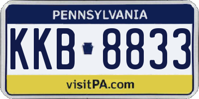 PA license plate KKB8833