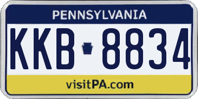PA license plate KKB8834