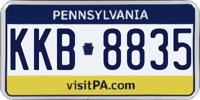 PA license plate KKB8835