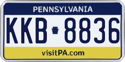 PA license plate KKB8836