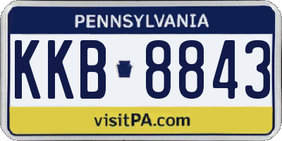 PA license plate KKB8843