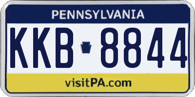 PA license plate KKB8844