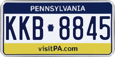 PA license plate KKB8845