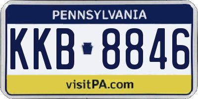 PA license plate KKB8846