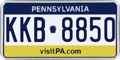 PA license plate KKB8850