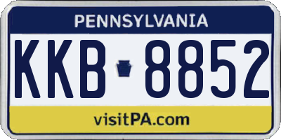 PA license plate KKB8852