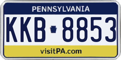 PA license plate KKB8853