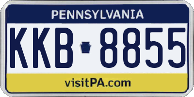 PA license plate KKB8855
